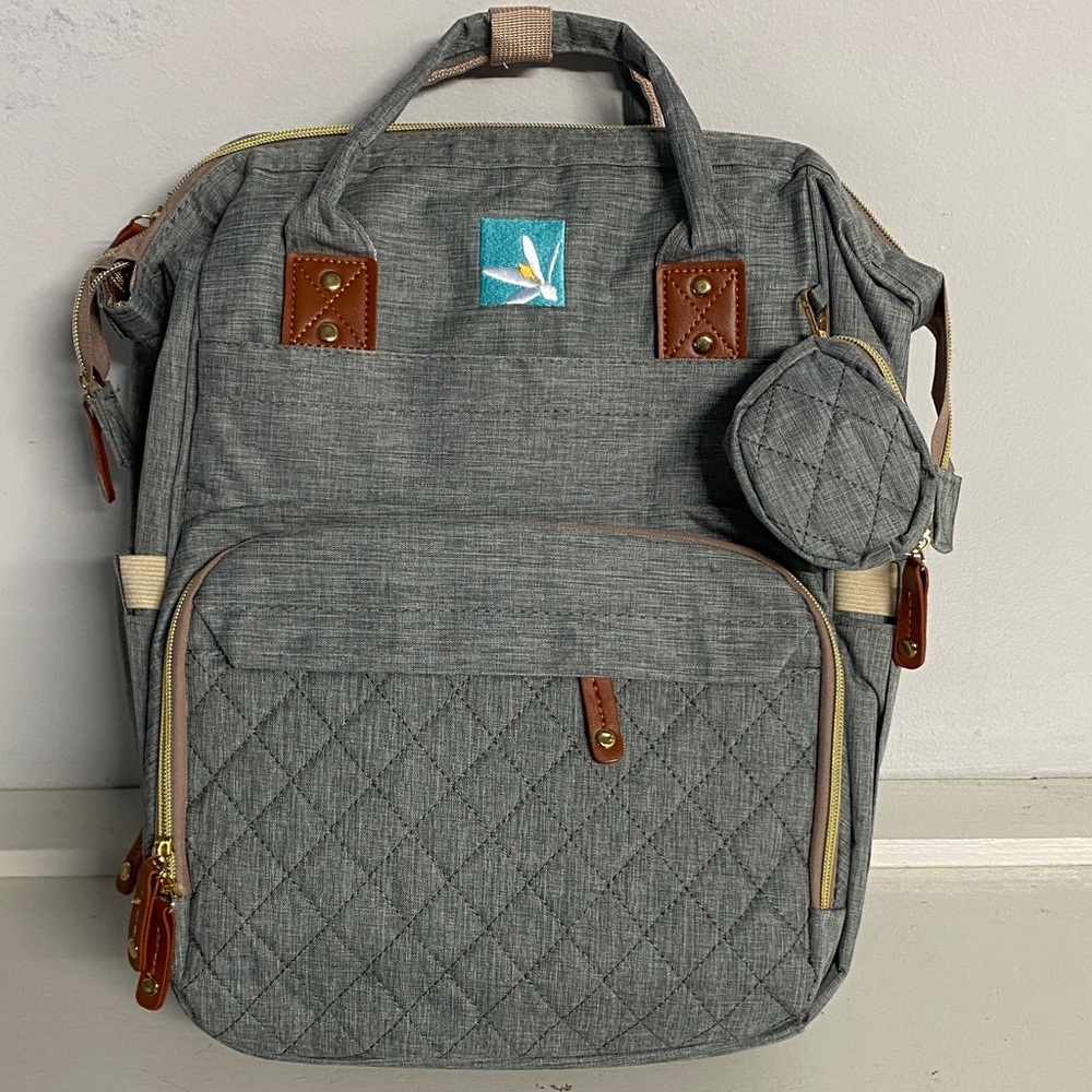 Diaper Bag Backpack Insulated Pocket Multi-Functional Travel with USB cable